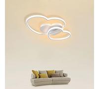 NOKXDKJWT Plafond LED Boutique Décoration Amour Coeur Plafonnier Chaud Romantique Dimmable avec Télécommande Lustre Abat-Jour Acrylique Salon Salle à Manger Chambre