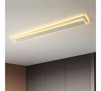 NOKXDKJWT Plafonnier LED à écran Plat 32 W/40 W/48 W à intensité Variable, plafonnier LED Moderne à Longue Bande, Montage Semi-encastré pour Salon, Chambre à Coucher, Salle à Manger, Cuisine, Salle