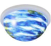 NOKXDKJWT Plafonnier Luminaire De Chambre À Coucher Plafonnier LED Lampe De Plafond Semi-Circulaire Design Chambre Lustre De Plafond Mercure Acrylique Bleu pour Garçon Fille Maternelle/40Cm