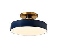 NOKXDKJWT Plafonnier Semi-encastré Noir Lustre Macaron Maison Salon Plafonnier encastré 3 Couleurs Dimmable LED Plafonnier en Acrylique pour Chambre à Coucher, Cuisine, Salle de Bain, Couloir