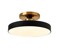NOKXDKJWT Plafonnier Semi-encastré Noir Lustre Macaron Maison Salon Plafonnier encastré 3 Couleurs Dimmable LED Plafonnier en Acrylique pour Chambre à Coucher, Cuisine, Salle de Bain, Couloir