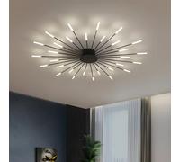 NOKXDKJWT Sputnik Plafonnier Semi-encastré linéaire Moderne en Acrylique Starburst - Plafonnier LED doré en Spirale pour Salon, Chambre à Coucher, 28 têtes