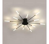 NOKXDKJWT Sputnik Plafonnier Semi-encastré linéaire Moderne en Acrylique Starburst - Plafonnier LED doré en Spirale pour Salon, Chambre à Coucher, 28 têtes