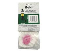 NOLA 931 Lot de 3 bas à incandescence pour lampe de camping - Gaine pour lampe à gaz pour allumer avec feu, lampes à gaz, mèche de lampe, lampe à pétrole et lanterne à gaz