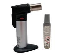 Nola Brûleur de cuisine avec recharge de gaz de 18 ml, brûleur à crème brulée rechargeable, chalumeau à souder avec verrou de sécurité pour la cuisine, la crème brûlée, les desserts, le camping, la