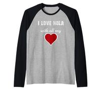 NOLA Love New Orleans Apparel Co. Manche Raglan