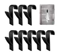 NOLACE 8 Pièces Crochet Seche Serviette Salle de Bain Crochet Sèche Serviette Crochets Radiateur Seches Serviettes Crochets Radiateur Seches Serviettes pour Tous les Radiateurs Standards (noir