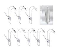 NOLACE 8 Pièces Crochet Seche Serviette Salle de Bain Crochet Sèche Serviette Crochets Radiateur Seches Serviettes Crochets Radiateur Seches Serviettes pour Tous les Radiateurs Standards (transparent