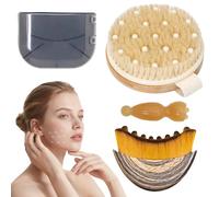NOLACE Lot de 3 Brosses à Sec Visage Corps 11cm Brosse Massage Drainage Lymphatique Outil Sculpture Mâchoire Jawline Cou Soin Exfoliant Relaxant
