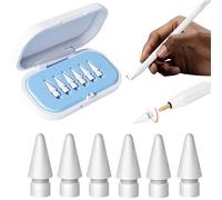 NOLACE Lot de 6 Embouts de Rechange pour Apple Pencil Durables Prend en Charge Les Embouts Gen 1/2 avec Etui de Rangement Bleu - Embouts de Rechange pour Apple Pencil pour Apple Pencil.