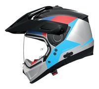 NOLAN Casque moto N70-2 X Turbine White / Black / Blue / Sky Blue / Red Metal M
