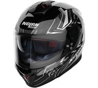 NOLAN Casque moto N80-8 Turbolence N-Com Black / White S