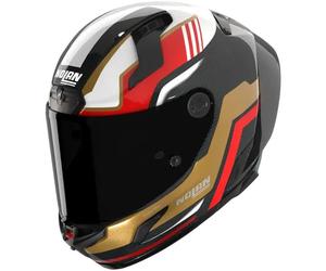 NOLAN Casque moto X-804 RS Ultra Carbon Piega Carbon / Gold / Red / Green Metallic M