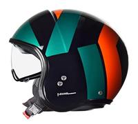NOLAN Casque N21 06 Tangente 347 L, Noir/Vert armée/Orange