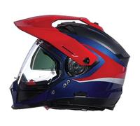 NOLAN Helmet N70-2 X 06 Convinto 344 S, Bleu/Rouge/Blanc