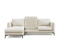 Nolan Interior Magic Housse de canapé - Housse de coussin de dossier jacquard classique - Grande taille - Blanc jade - Résistante aux animaux domestiques, facile à installer, extensible, lavable en