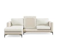 Nolan Interior Miracle Housse de canapé - Housse de coussin de méridienne en tissu chenille ultra doux, extensible et épais - Taille M, Vanille - Résistante aux animaux domestiques, résistante aux