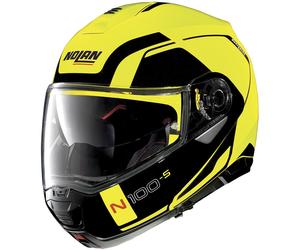Nolan N100-5 Consistency N-Com Casque, noir/jaune, Taille XS (55)