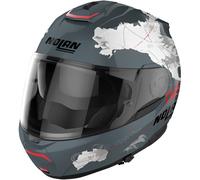 Nolan N100-6 Legend Carlos Checa N-Com Casque, gris-blanc, taille 2XL pour homme