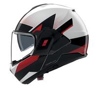Nolan N120-1 Ciclone Casque, Noir/Blanc/Rouge, S (56)