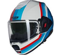Nolan N120-1 Lineo N-Com Casque, Blanc/Bleu/Rouge, Taille L (60)
