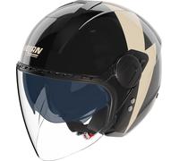 Nolan N20-2 Visor Impeto Casque à réaction, noir/beige, Taille XS (55)