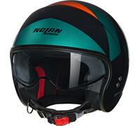 Nolan N21 06 Tangente Casque jet, noir-vert-orange, taille M pour homme