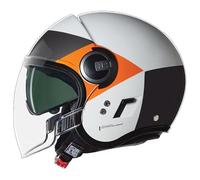 Nolan N21 Visor Casque Unisexe, Blanc, Noir, Orange, XL