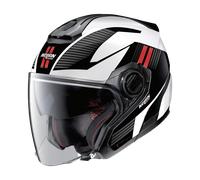 Nolan N40-5 06 Crosswalk N-Com Casque jet, noir-blanc-rouge, taille XS pour homme