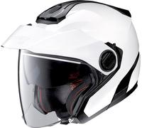 Nolan N40-5 Classic N-Com, casque à réaction S Blanc Blanc