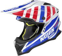 Nolan N53 Cliffjumper Casque de motocross, blanc-rouge-bleu, taille XS pour homme