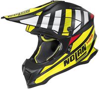 Nolan N53 Cliffjumper Casque de motocross, noir-blanc-jaune, taille XL pour homme