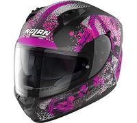 Nolan N60-6 Eufor Casque, Noir mat/rose, Taille XXS (54)