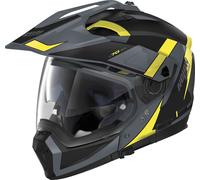 Nolan N70-2 X 06 Skyfall N-Com Casque, noir/gris/jaune, Taille S (56)