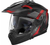 Nolan N70-2 X 06 Skyfall N-Com Casque, Noir/Gris/Rouge, Taille S (56)