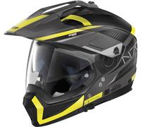 Nolan N70-2 X Earthquake 2023 N-Com Casque, Gris mat/jaune, Taille XS (55)