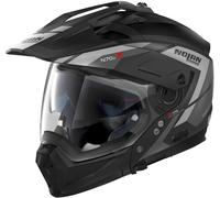 Nolan N70-2 X Grandes Alpes N-Com Casque, Noir mat/argent, Taille XXS (54)