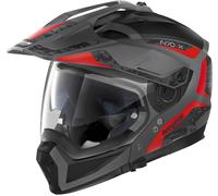 Nolan N70-2 X Torpedo N-Com Casque, noir-rouge, taille 2XS pour homme