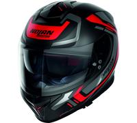 Nolan N80-8 Ally N-Com, casque intégral XL Mat Noir/Gris/Rouge Mat Noir/Gris/Rouge