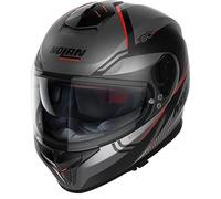 Nolan N80-8 Astute N-Com Casque, Gris/Rouge, Taille XS (55)