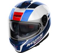 Nolan N80-8 Mandrake N-Com Casque, blanc-rouge-bleu, taille S pour homme