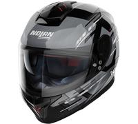 Nolan N80-8 Meteor N-Com Casque, noir-gris, taille XL pour homme