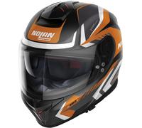 Nolan N80-8 Rumble N-Com Casque, noir mat/orange, Taille M (58/59)