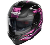 Nolan N80-8 Thunderbolt N-Com Casque, noir-rose, taille XS pour homme