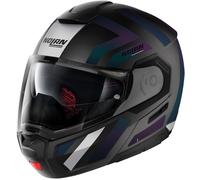 Nolan N90-3 Laneway N-Com Casque, noir mat/violet, Taille S (56)