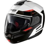 Nolan N90-3 Reflector N-Com Casque, Blanc/Noir/Rouge, Taille L (60/61)