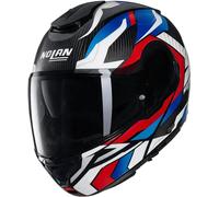 Nolan X-1005 Ultra Carbon Ritmo Casque, noir/rouge/bleu, Taille L (60)