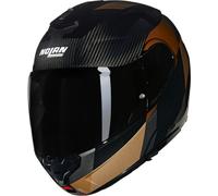 Nolan X-1005 Ultra Carbon Sportivo N-Com Casque, noir/ocre, Taille XXS (54)