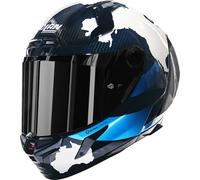 Nolan X-804 RS Ultra Carbon 30TH Anniversary Special Casque, blanc-turquoise-bleu, taille M pour homme