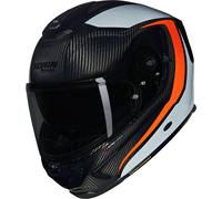 Nolan X-903 Ultra Carbon Intrigo N-Com Casque, Noir/Gris/Orange, Taille S (56)